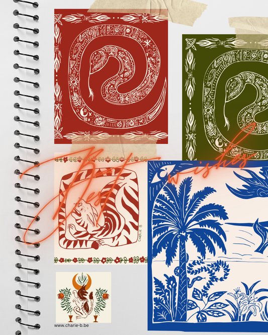 Wenskaarten set 2 stuks (10 kaarten)