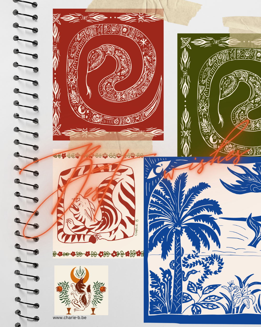 Wenskaarten set 3 stuks (15 stuks)